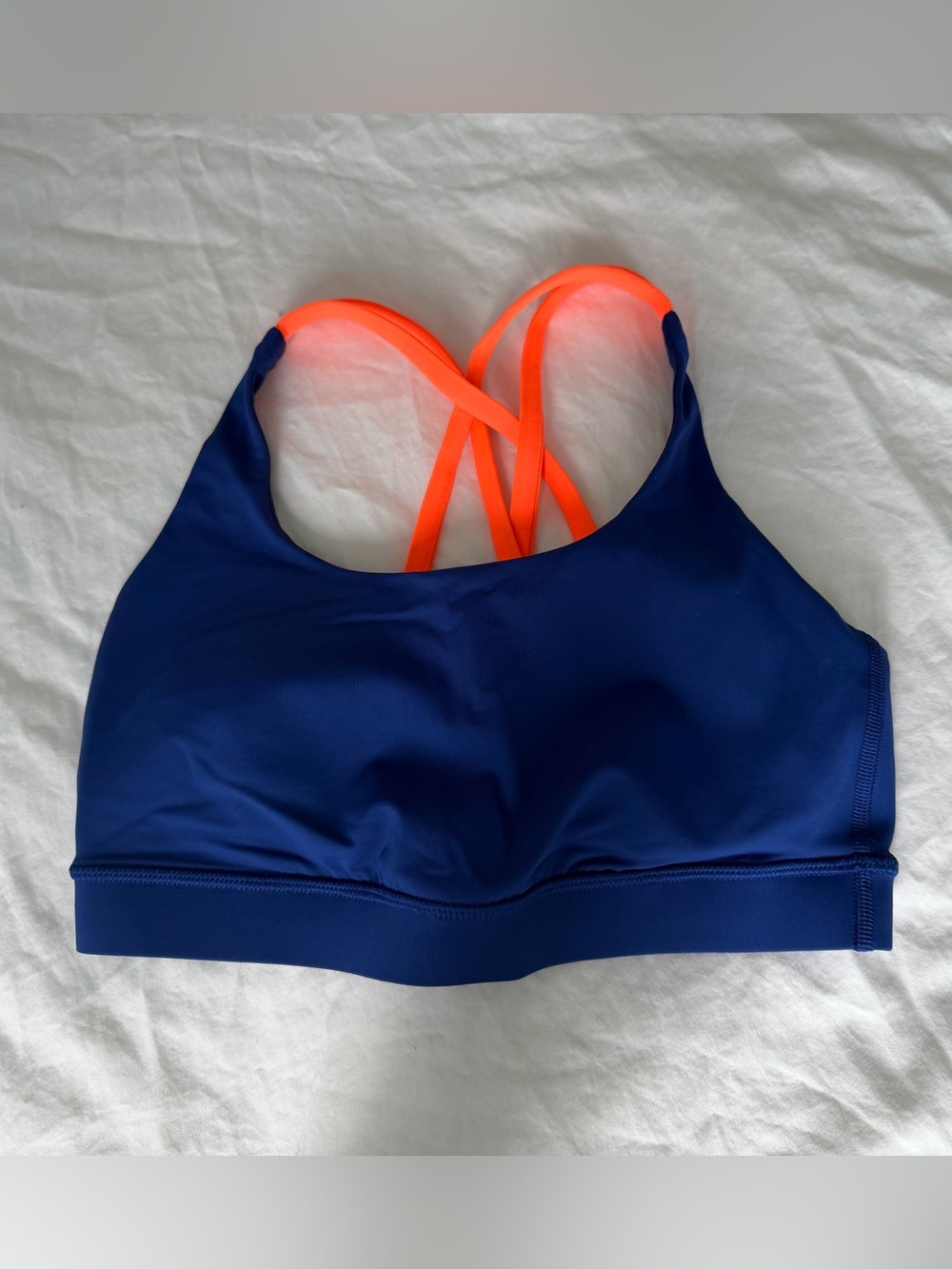 Lululemon Energy Bra Sports Bra - Black and Orange KNICKS COLORS - NWOT - Size 6